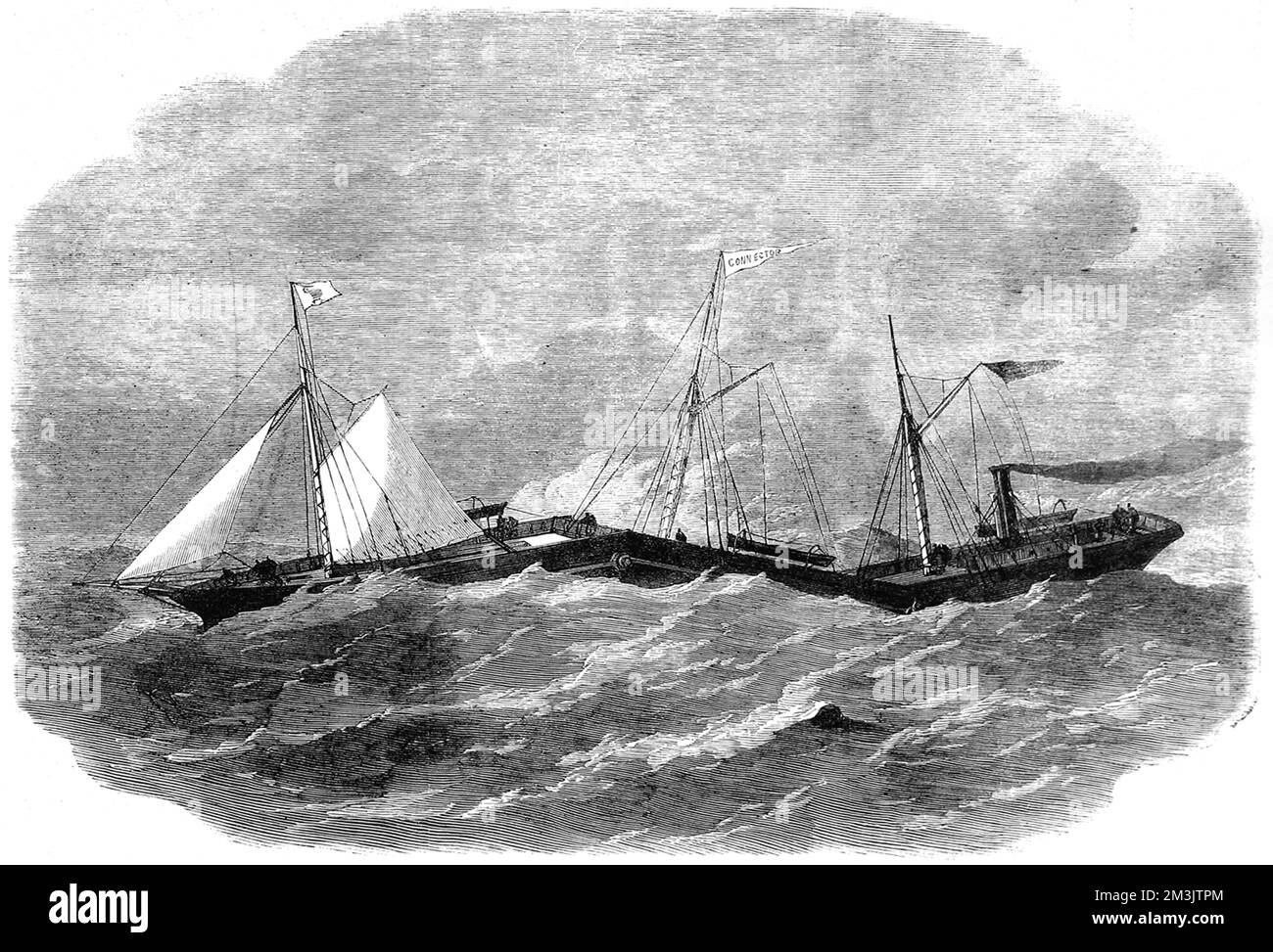 Il connettore per nave a vapore Jointed Iron, 1863. Foto Stock