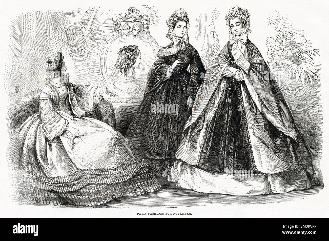 Moda per novembre 1861 Foto Stock