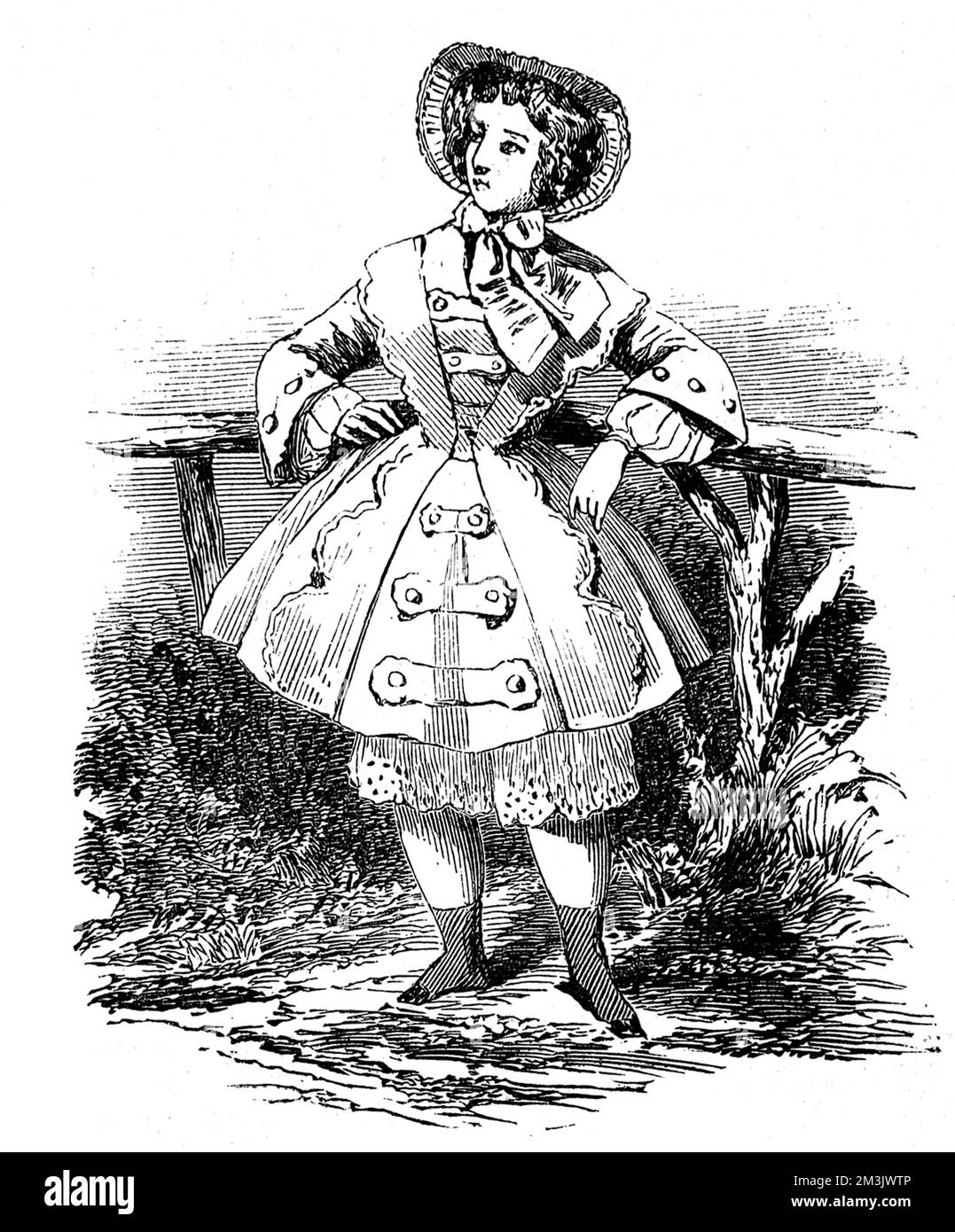 Abiti parigini per settembre 1851 Foto Stock