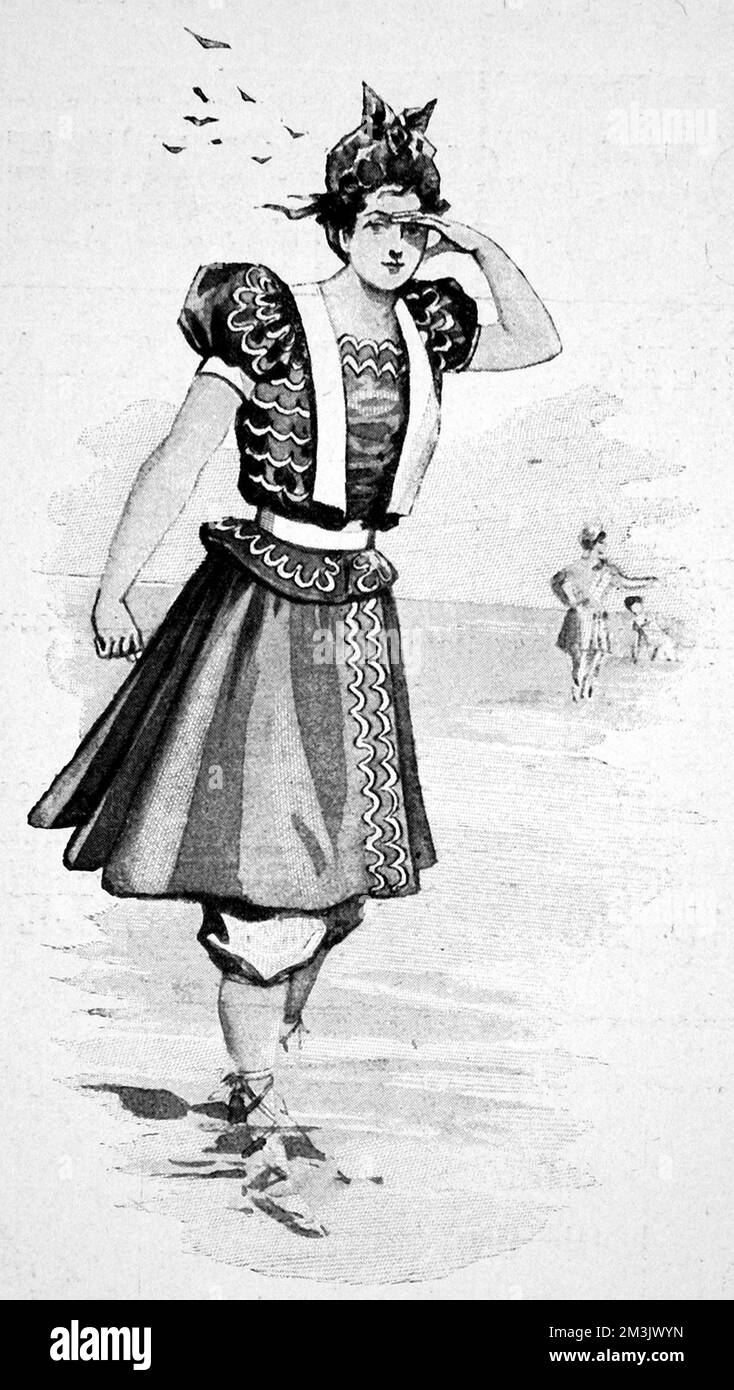 Costume da bagno, 1897 Foto Stock