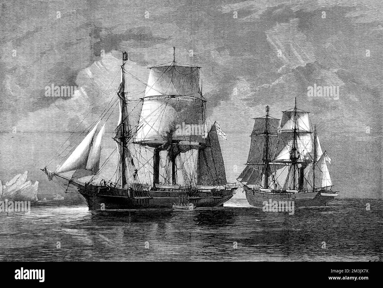 HMS "Alert" e HMS "Discovery", 1875 Foto Stock