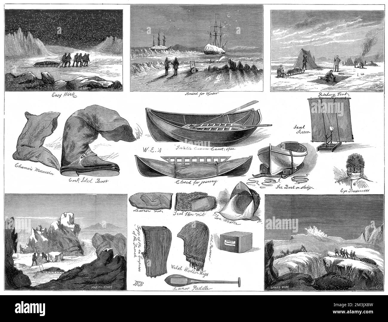 Scene della spedizione artica britannica del 1875-1876. Foto Stock