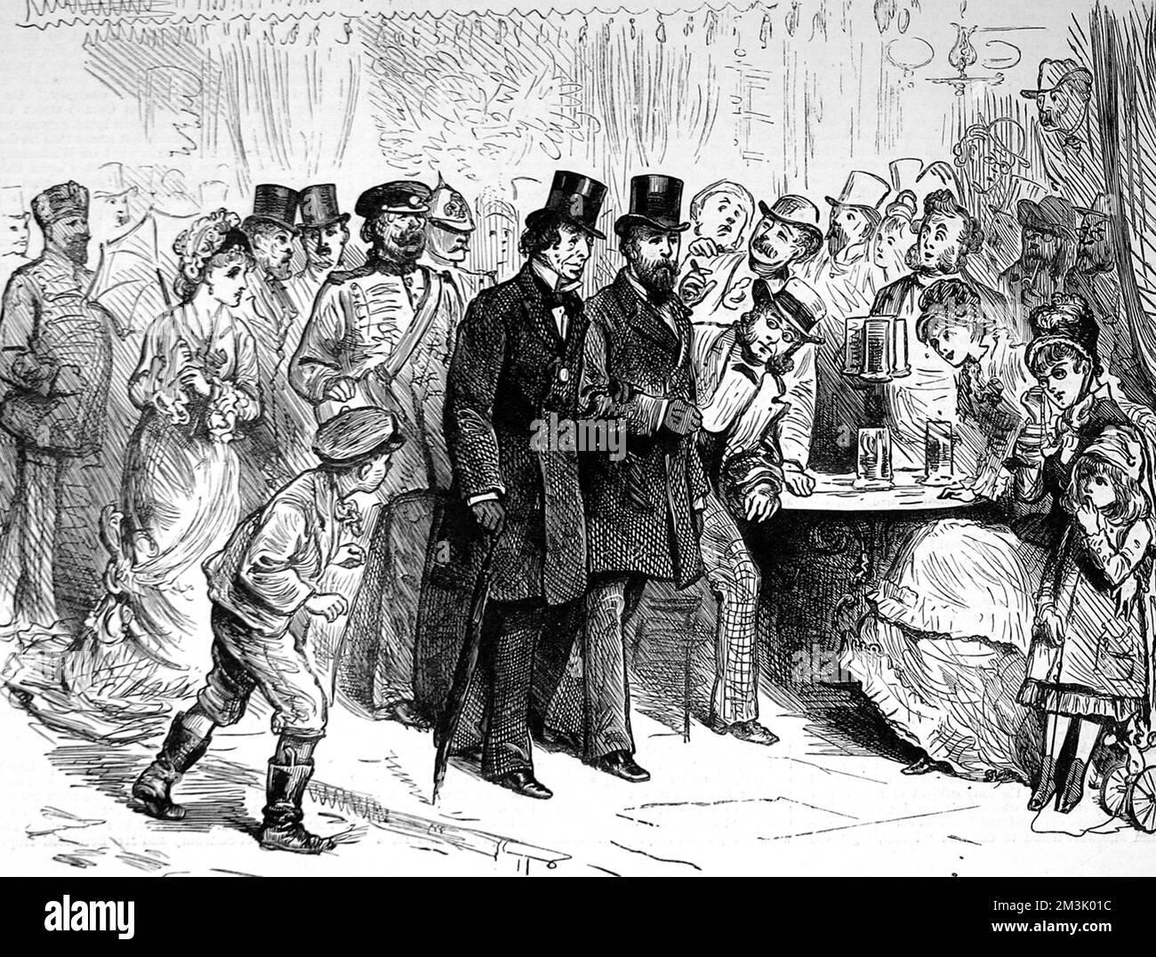 Benjamin Disraeli e il marchese di Salisbury a Berlino Foto Stock