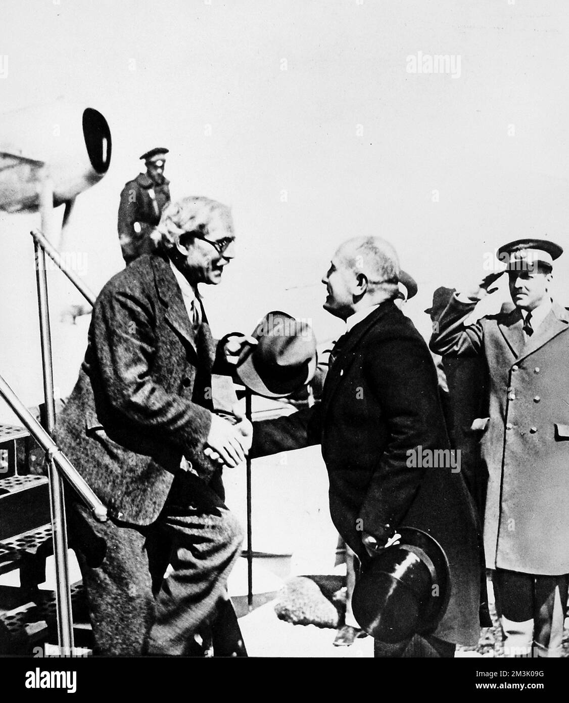 Ramsay MacDonald e Benito Mussolini, Ostia, 1933 anni Foto Stock