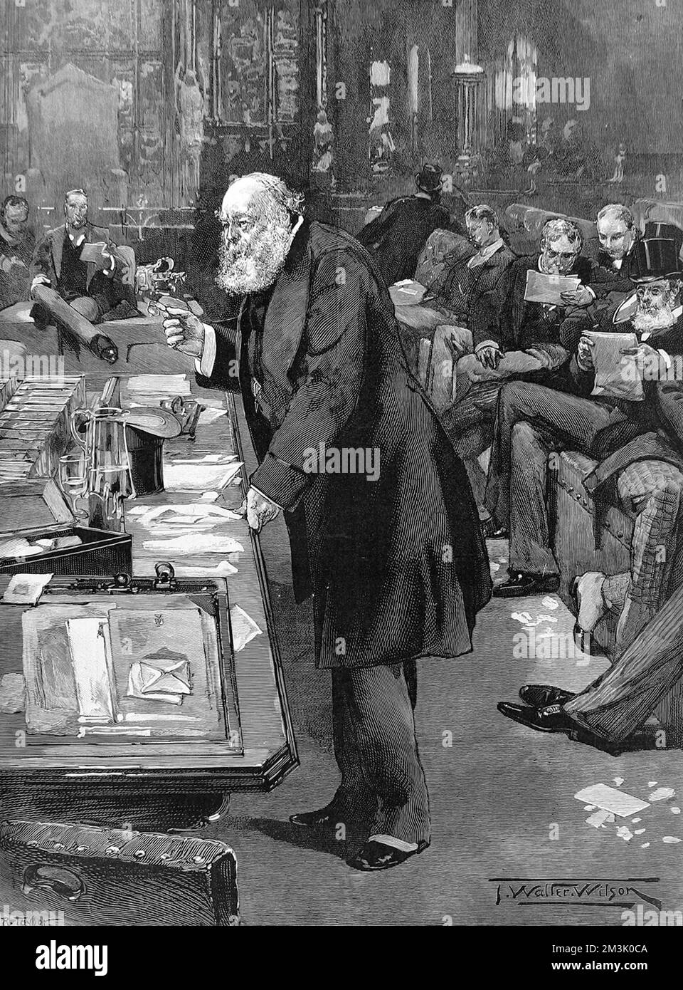 Il marchese di Salisbury si rivolge alla camera dei lord 1894 Foto Stock