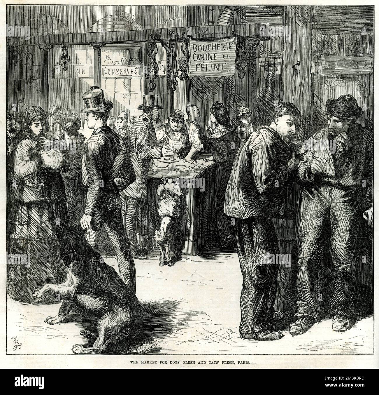 Macelleria durante l'assedio di Parigi del 1871 Foto Stock