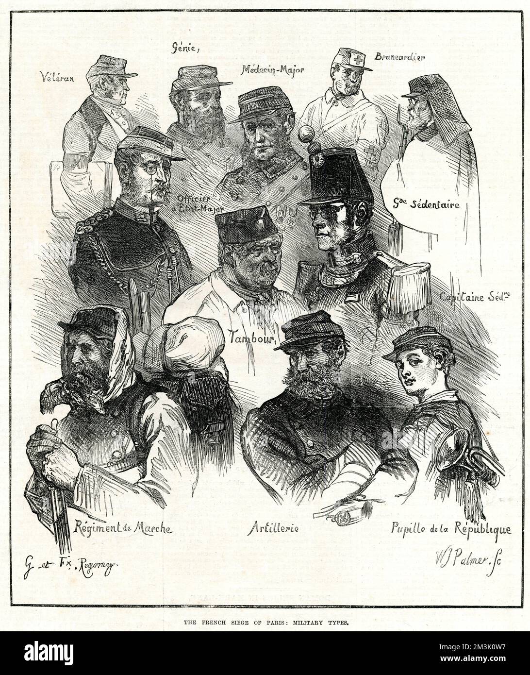 Personale militare francese 1871 Foto Stock