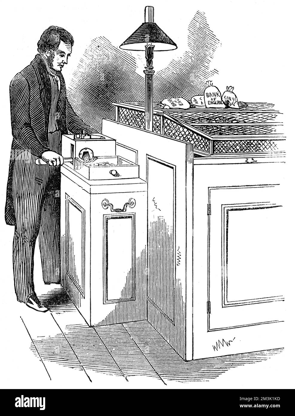 L'ufficio di pesatura della Bank of England 1845 Foto Stock