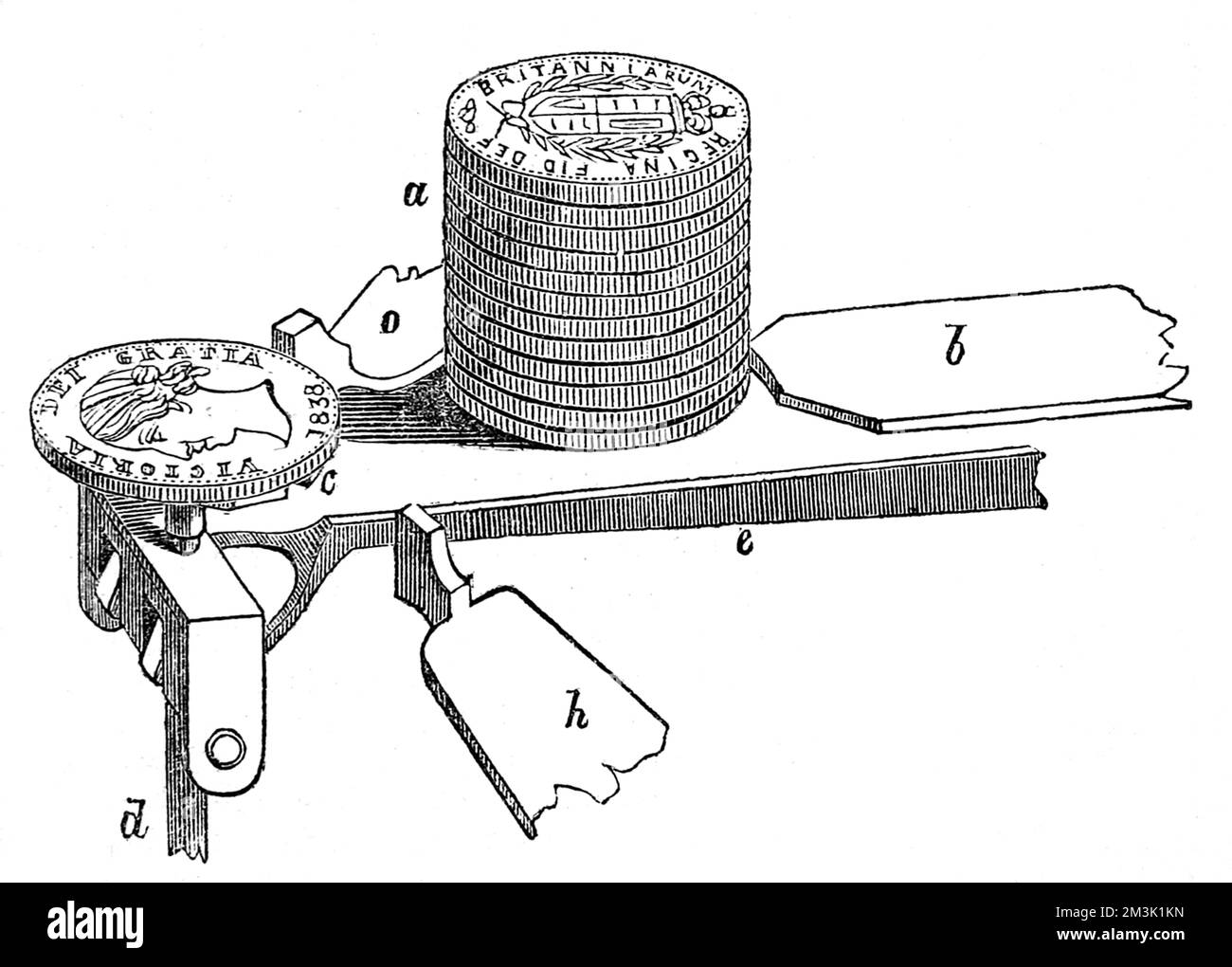 L'ufficio di pesatura della Bank of England 1845 Foto Stock