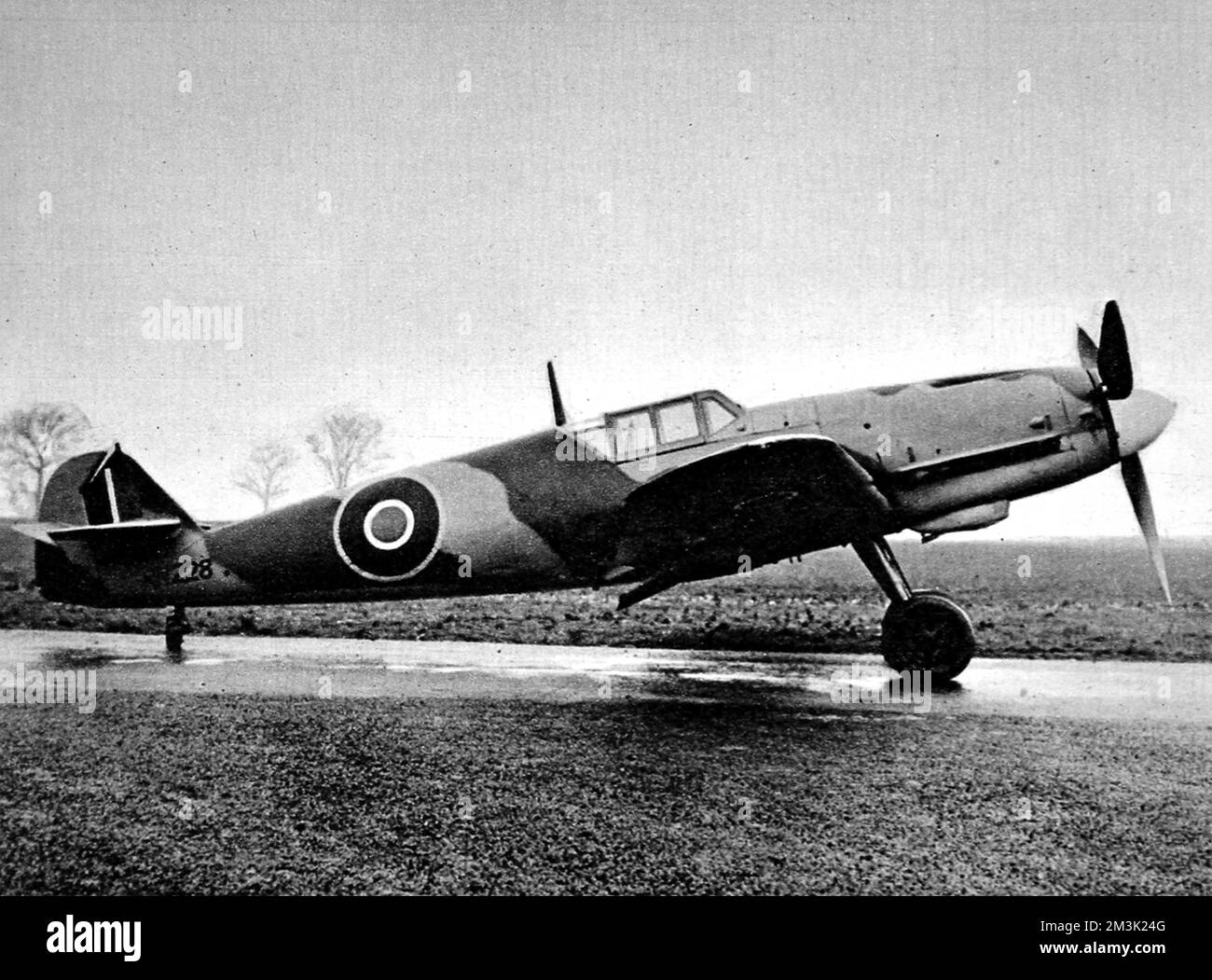 Catturato Messerschmitt 109G, Gran Bretagna; seconda guerra mondiale, 1944 Foto Stock