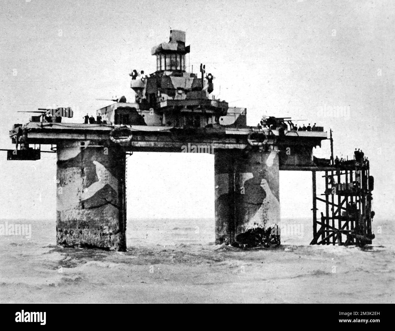 Maunsell Sea Fort, estuario del Tamigi; seconda guerra mondiale, 1944 Foto Stock
