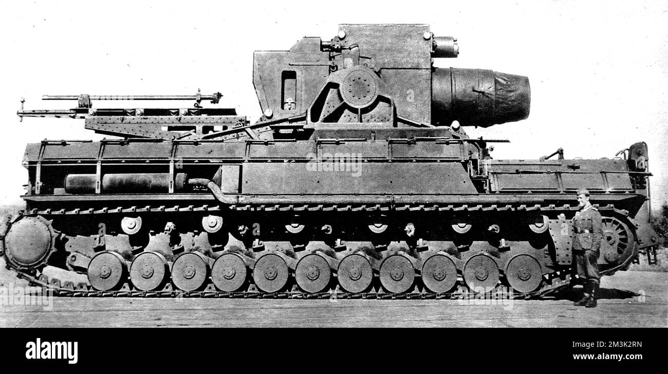 Mortaio semovente tedesco WWI Foto Stock