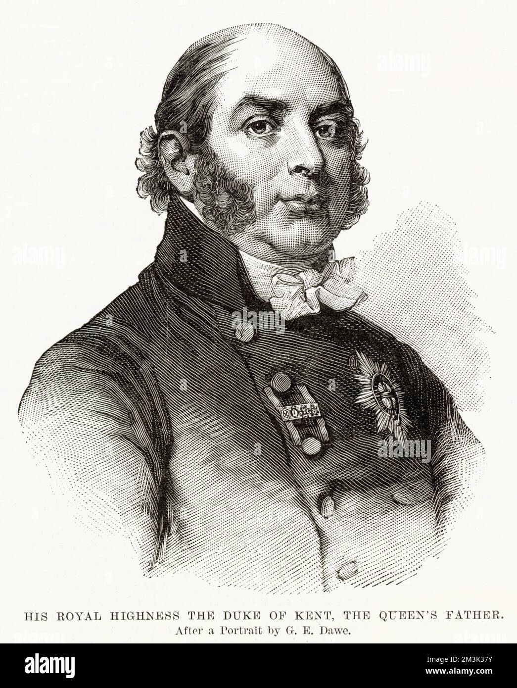 Principe Edoardo Augusto, Duca di Kent (1767 - 1820), padre della regina Vittoria. Foto Stock