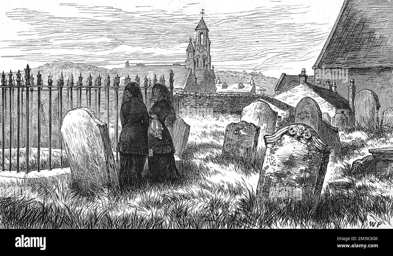 Cimitero di Ecclefechan, Dumfries, 1881 Foto Stock