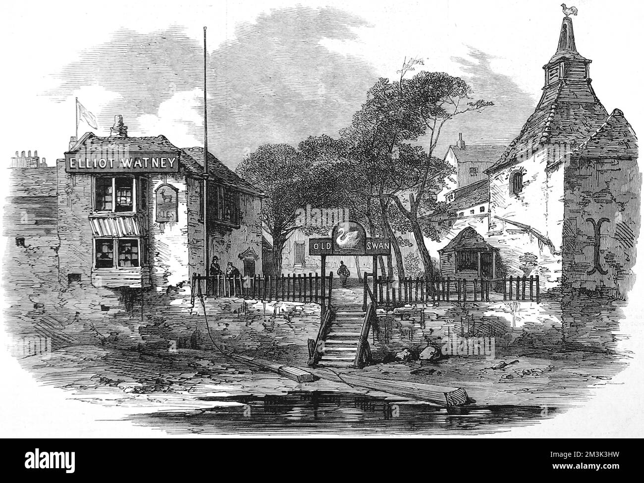 The Old Swan, Chelsea, 1873 anni. Foto Stock