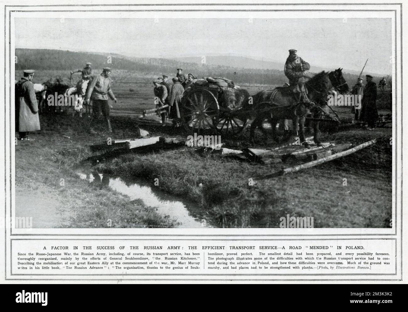 Servizio di trasporto dell'esercito russo 1914 Foto Stock