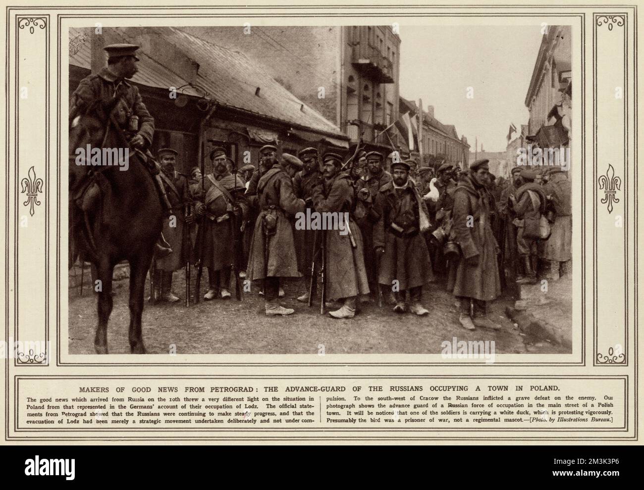 Avanguardia dei russi che occupano una città in Polonia Foto Stock