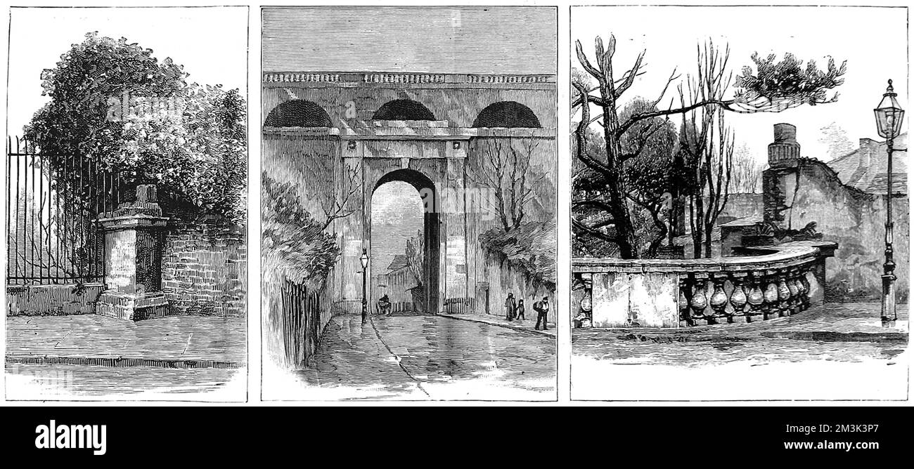 Highgate Archway, Londra 1886 Foto Stock