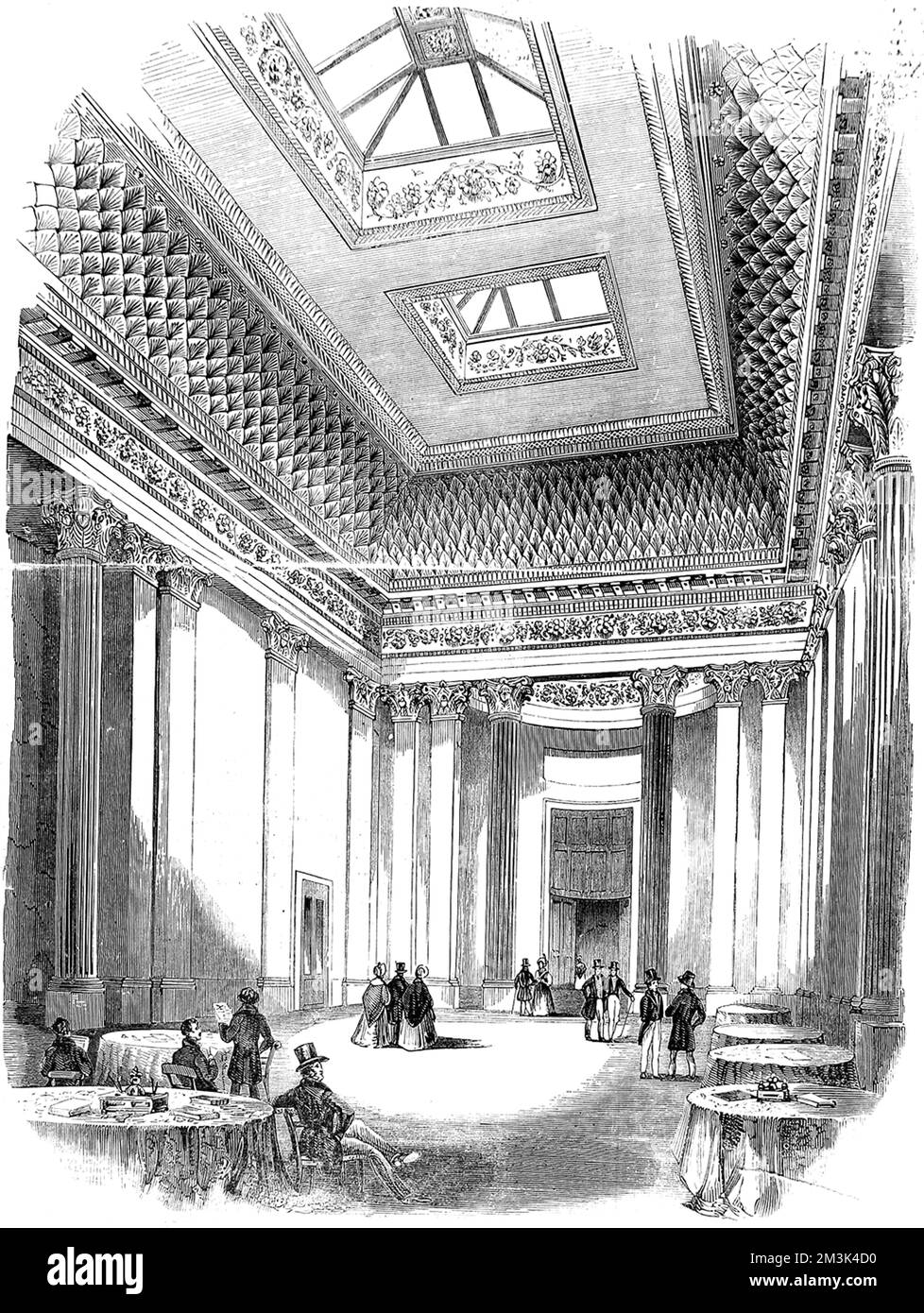 L'interno della Hall of Commerce, Threadneedle Street, City of London. 1842 Foto Stock