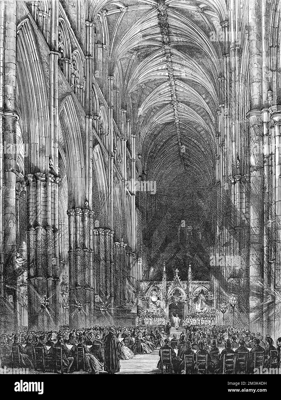 Passion Music Service presso Westminster Abbey, Londra, 1872. Foto Stock