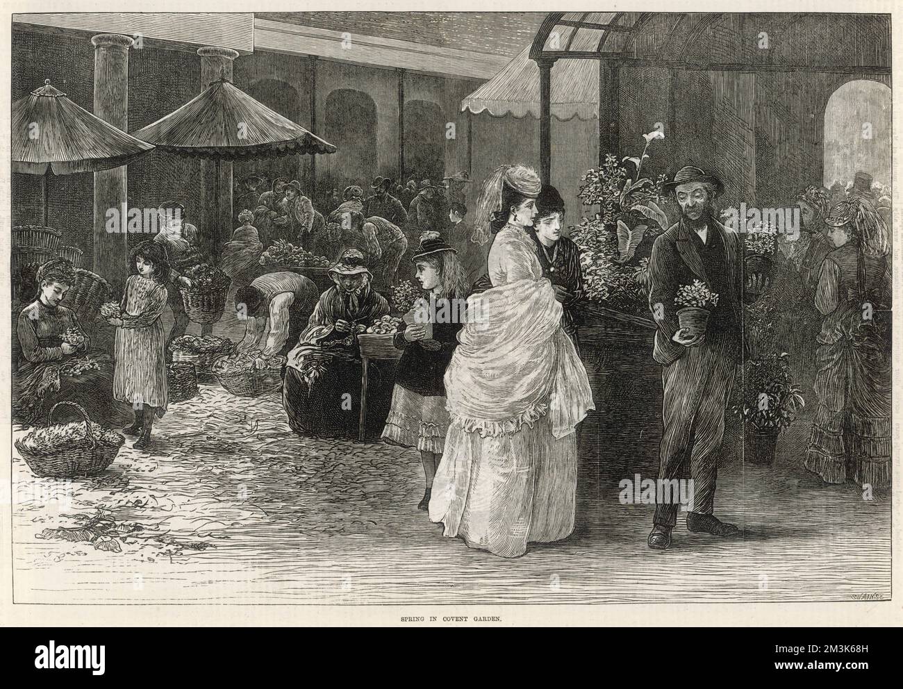 Primavera al mercato di Covent Garden, Londra Foto Stock