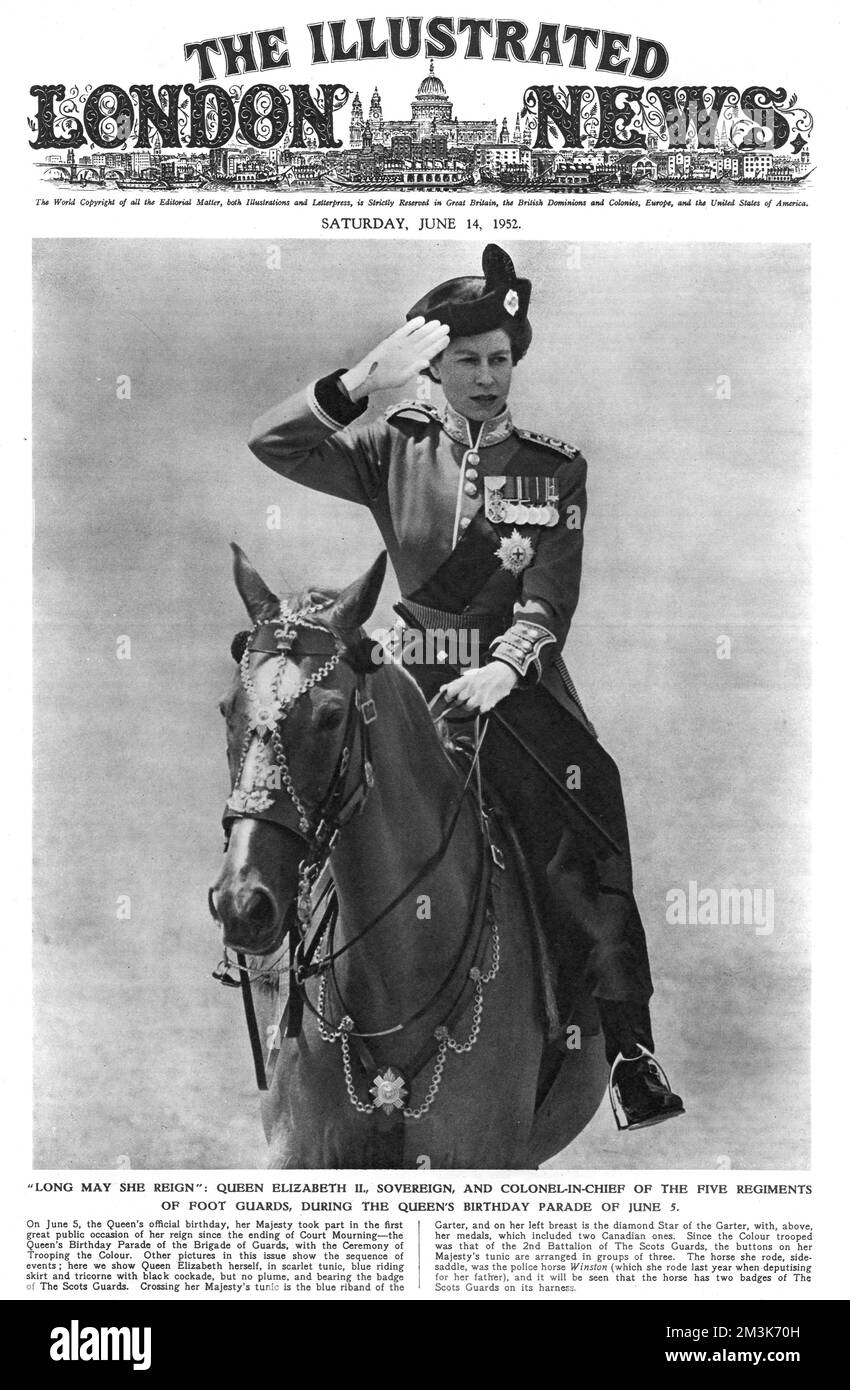 Copertina anteriore ILN: Regina Elisabetta II Foto Stock