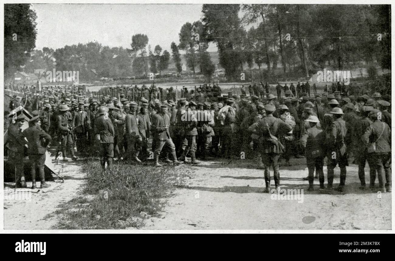 Prigionieri di guerra tedeschi. Foto Stock