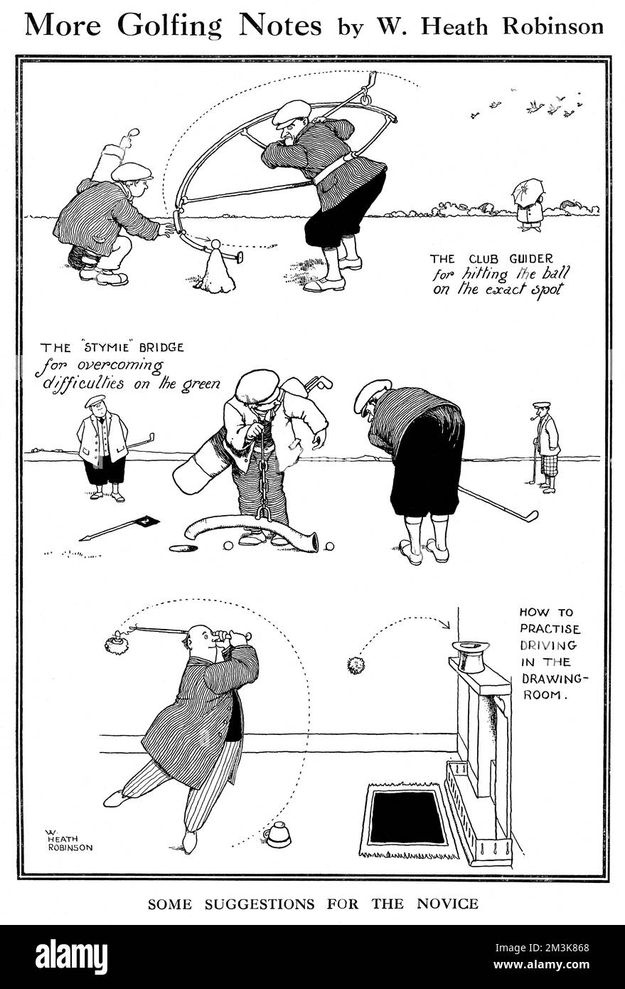 More Golfing Notes, di William Heath Robinson Foto Stock