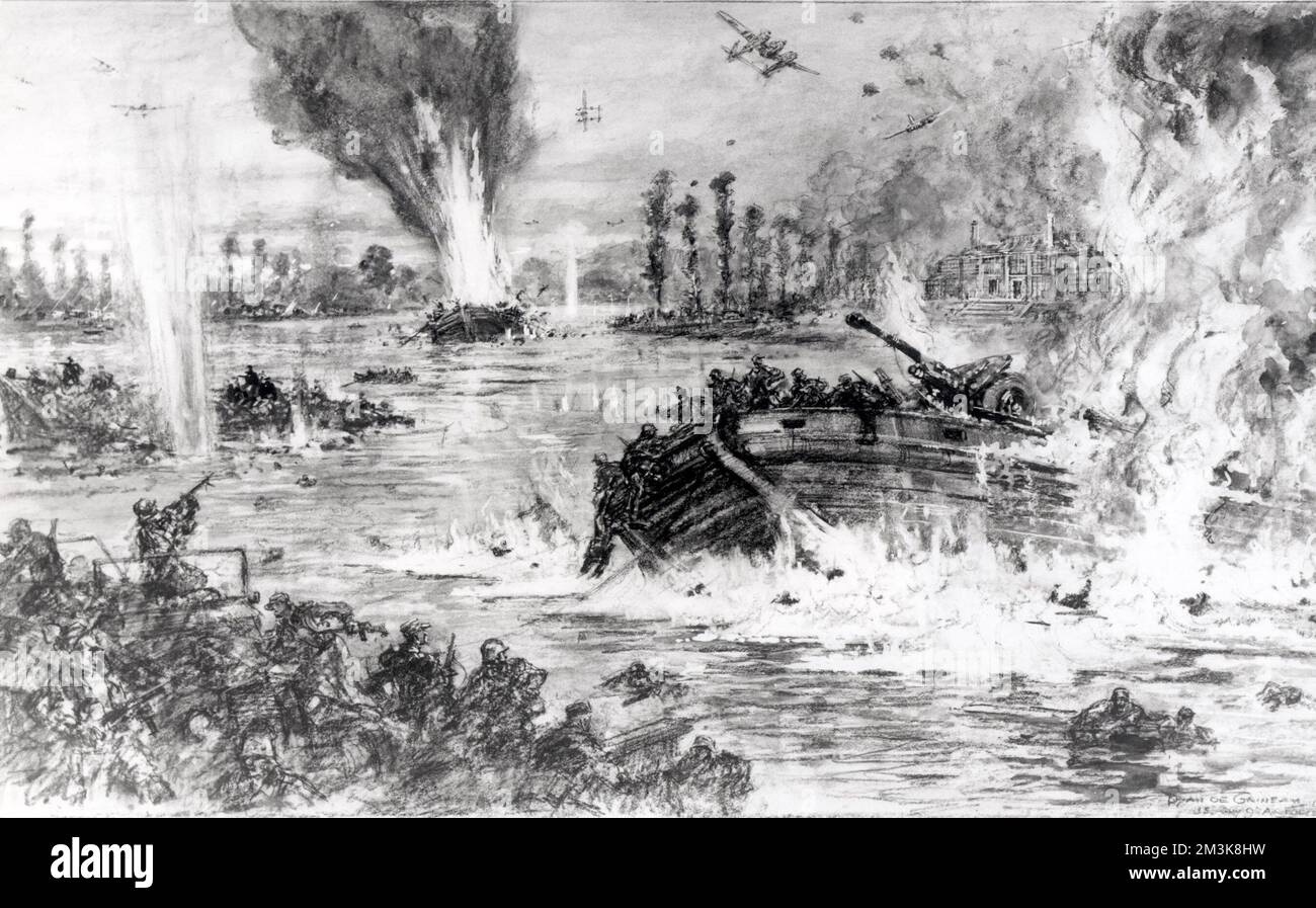 'Seine Crossings' di American School 1944 Foto Stock