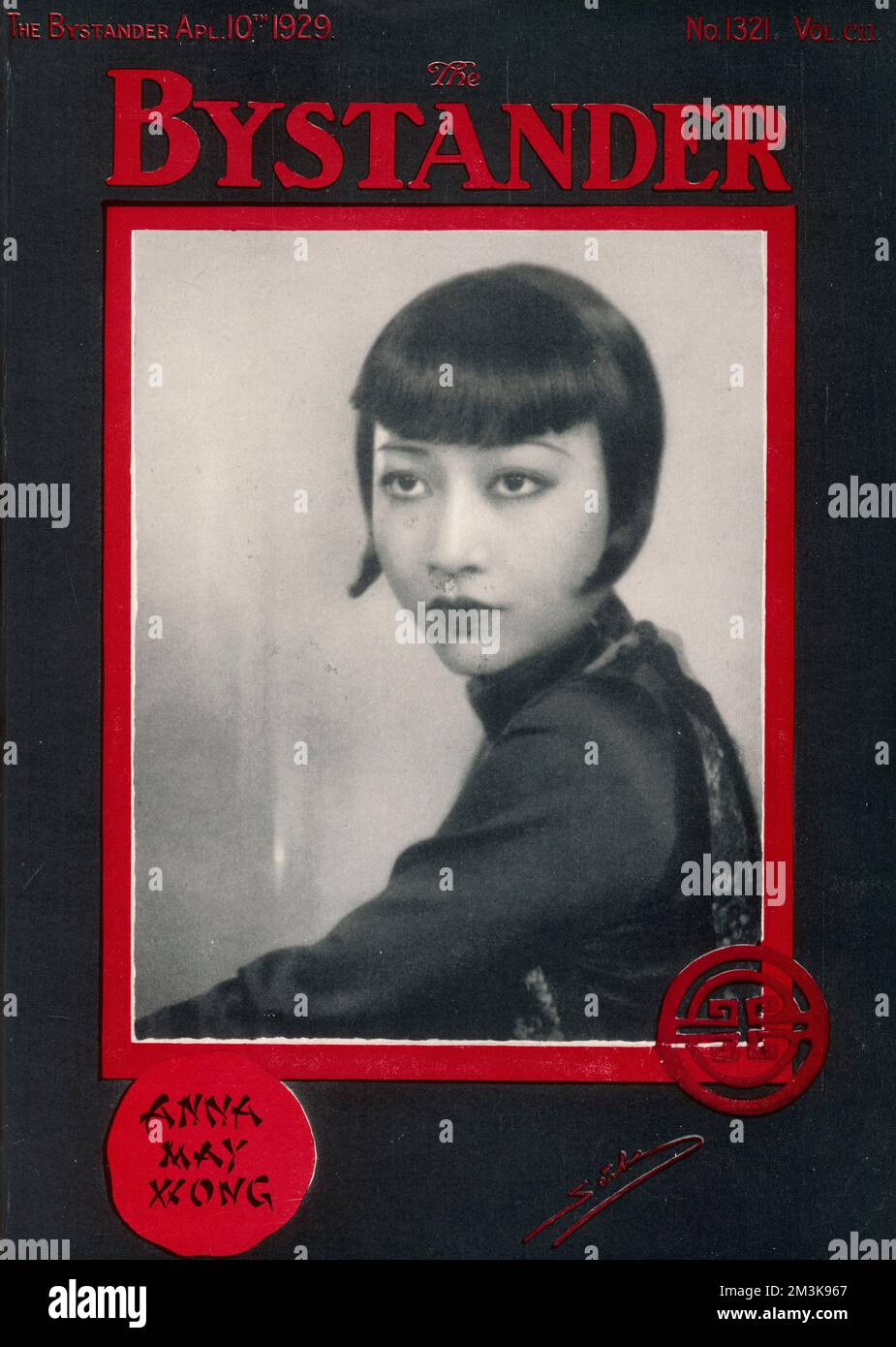ANNA MAY WONG (1905 - 1961), attrice cinese americana, raffigurata su una copertina appositamente progettata Orientally della rivista Bystander, 1929. 1905 - 1961 Foto Stock
