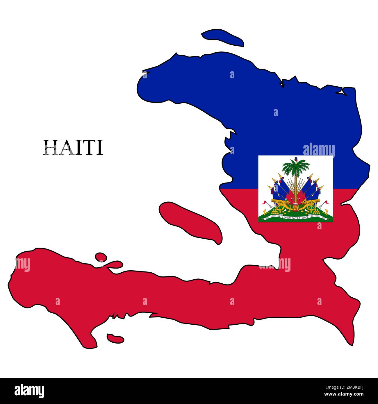 Illustrazione del vettore della mappa di Haiti. Economia globale. Paese famoso. Caraibi. America Latina. America. Illustrazione Vettoriale
