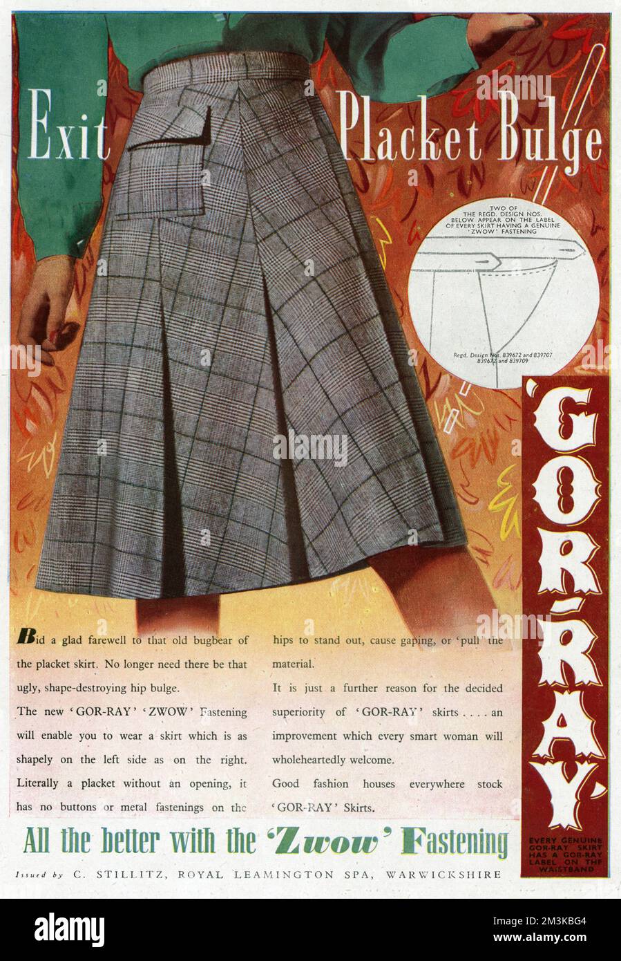 Pubblicità per gonne tascabili Gor-ray Koneray 1943 Foto Stock