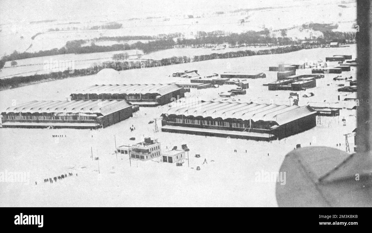 La RAF Binbrooke venne interrotta durante l'inverno del 1947 Foto Stock