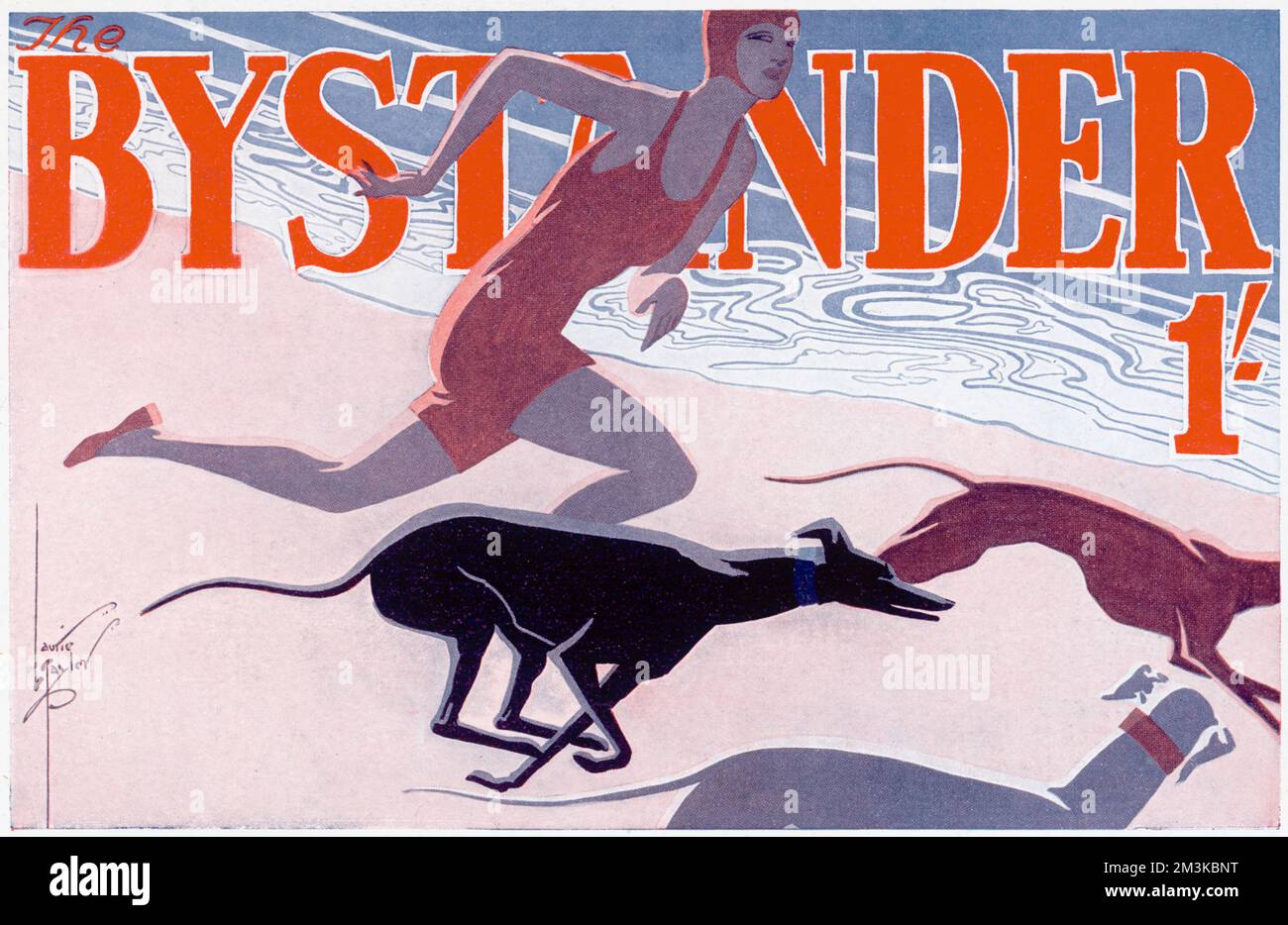 The Bystander masthead di Laurie Taylor, 1930 Foto Stock
