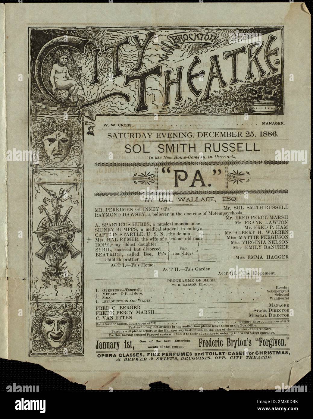 'Pa' , spettacolo, Brockton Public Library Archival Collection Foto Stock