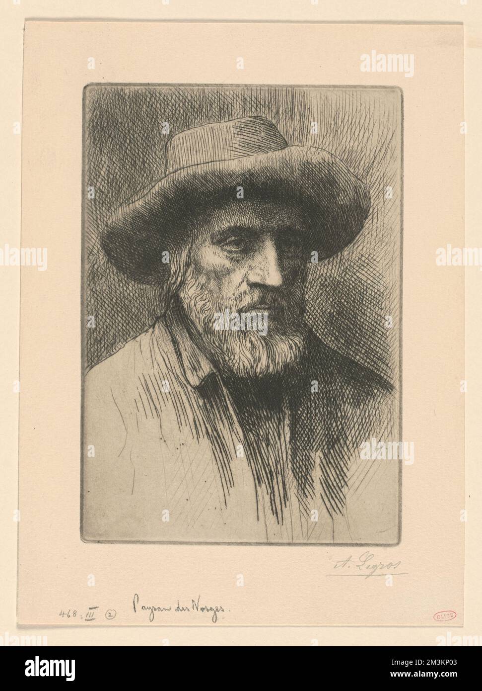 Paysan des Vosges , contadini, Alphonse Legros (1837-1911) Foto Stock