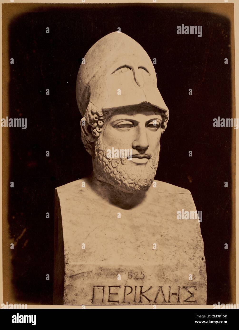 Pericle con casco corinzio , Antichità, scultura, Statesmen, Pericle, Circa 495 a.C.-429 a.C. Collezione Nicholas Catsimpoolas Foto Stock