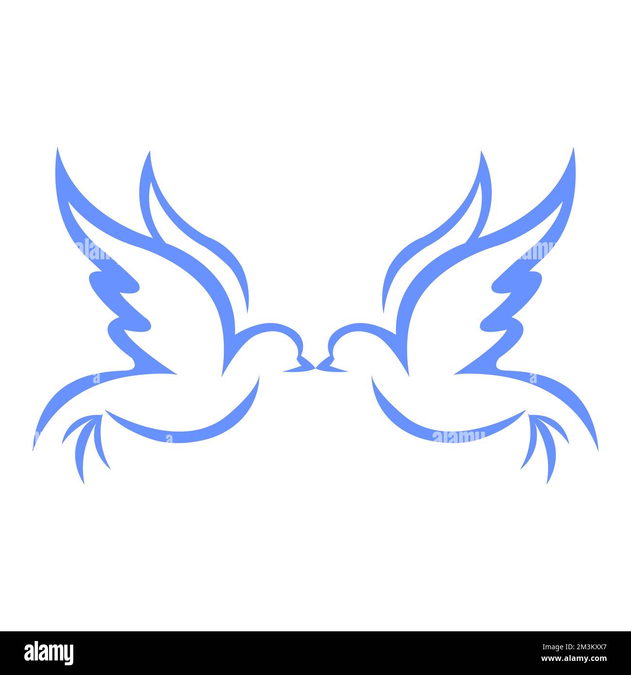 Modello con logo Bird con stile art. Creative abstract Bird logo collection.EPS 10 Illustrazione Vettoriale