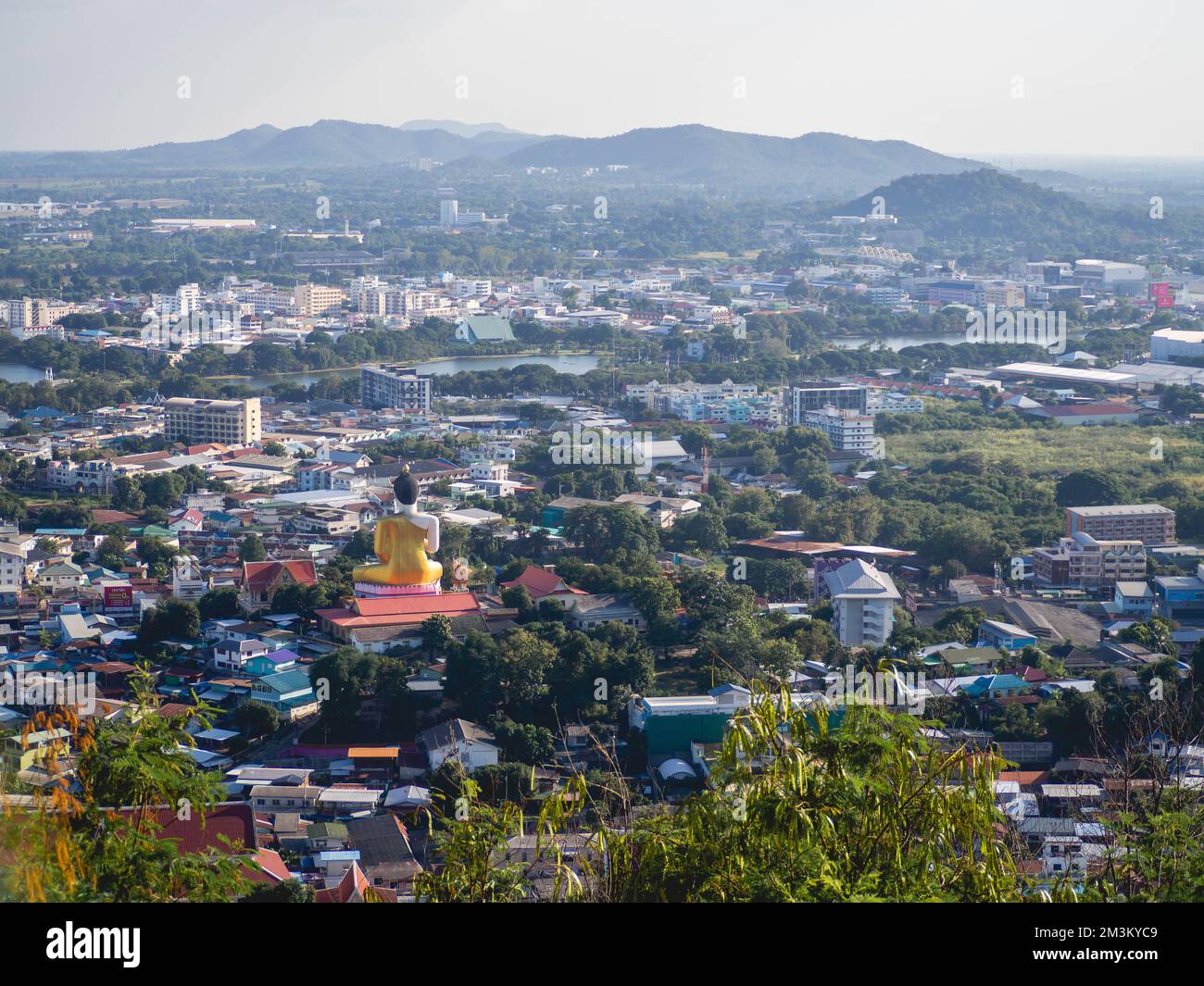 Vista dall'alto di Nakhon Sawan, Thailandia Foto Stock