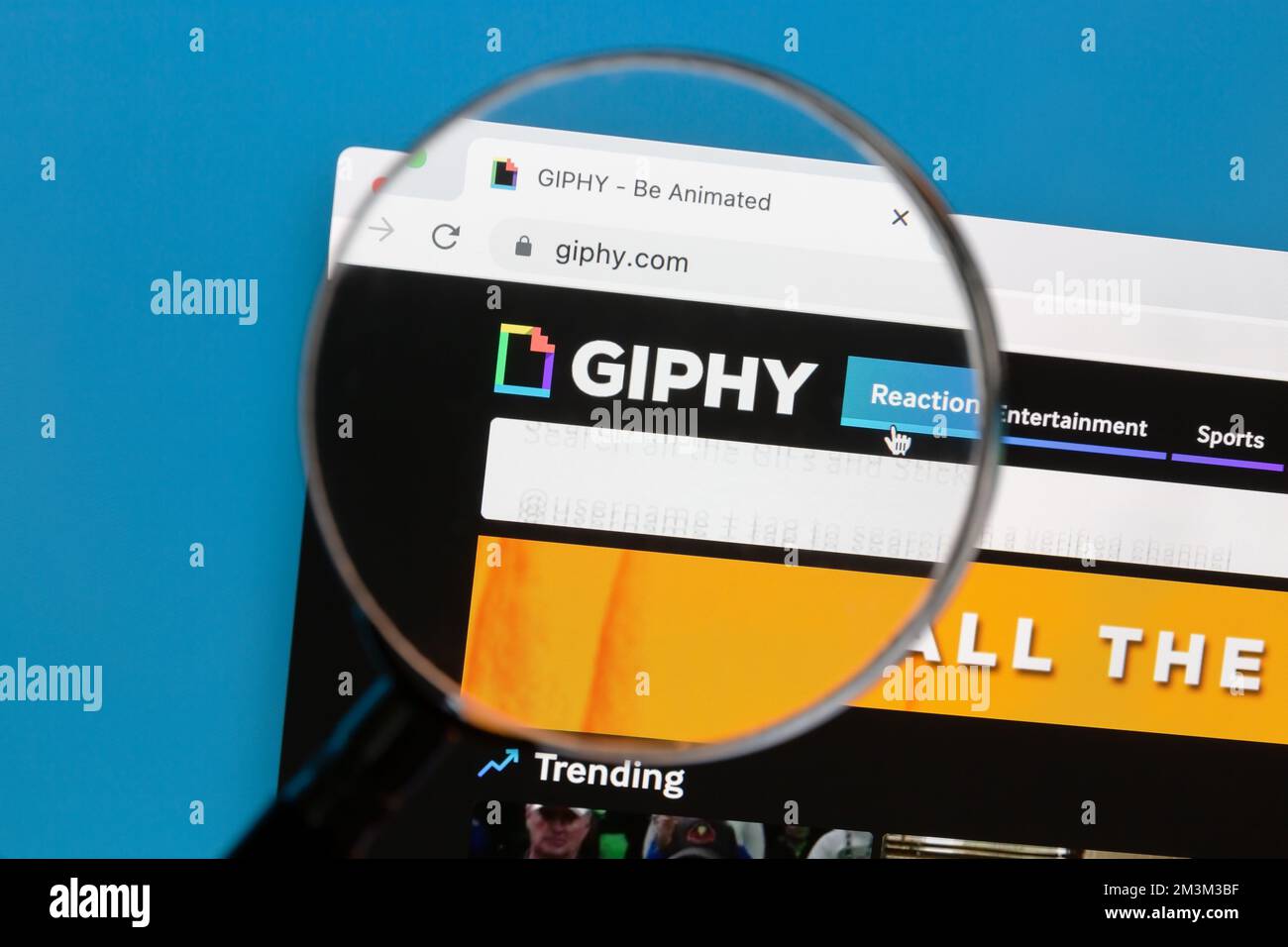 Ostersund, Svezia - 19 ottobre 2022 chiusura del sito web di GIPHY Foto Stock
