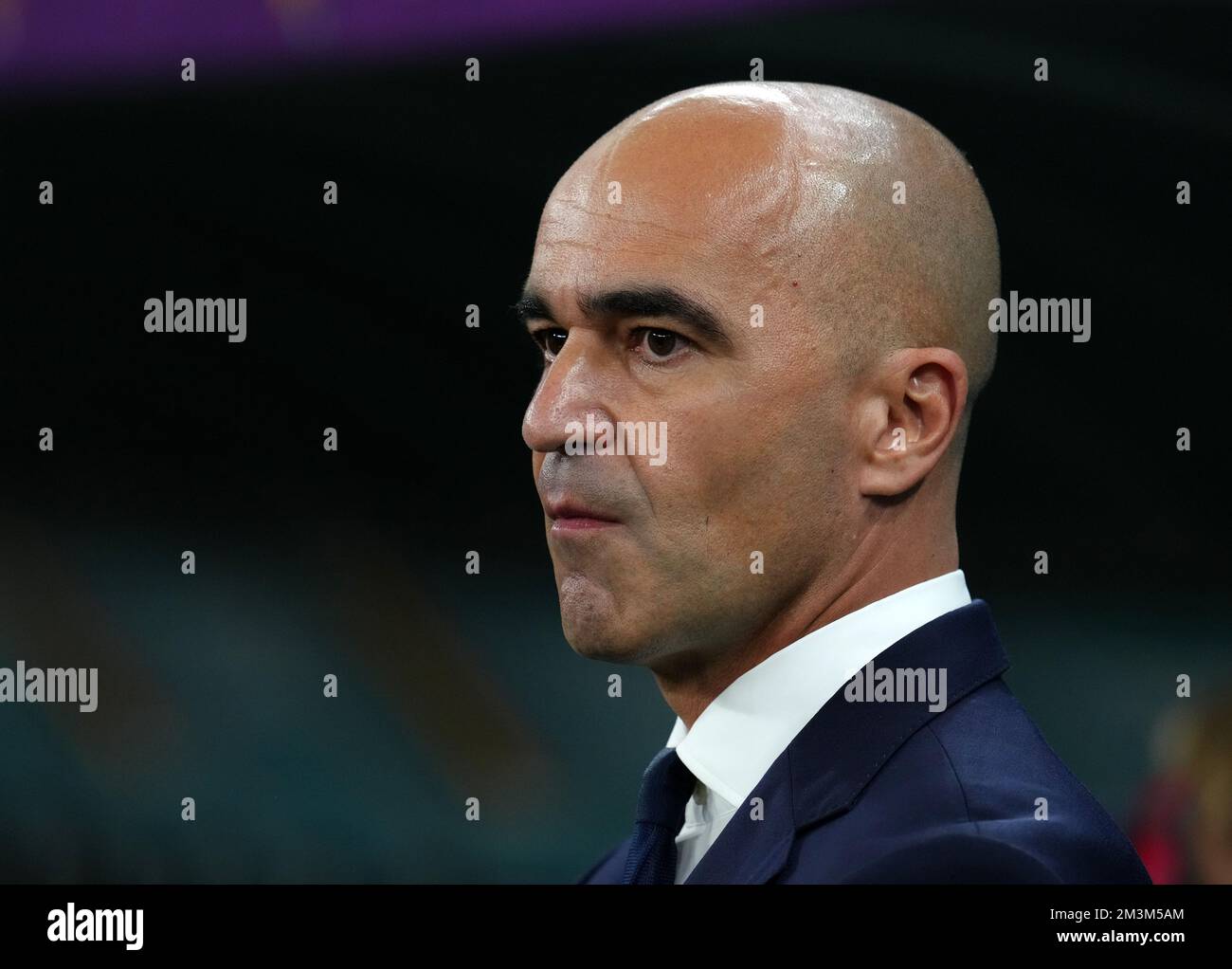 Foto del file datata 01-12-2022 del capo allenatore belga Roberto Martinez. Il capo allenatore belga Roberto Martinez ha combattuto le lacrime confermando che il pareggio del 0-0 con la Croazia è stato il suo ultimo gioco nel lavoro. Il Marocco ha battuto il Canada 2-1 per garantire progressi dal Gruppo F con i croati. Data di emissione: Venerdì 16 dicembre 2022. Foto Stock