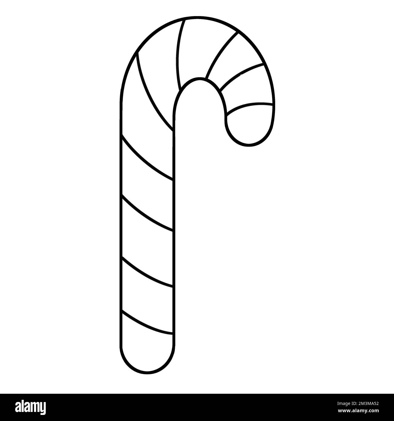 Canna di caramella . Illustrazione JPEG per adesivi, creazione di motivi, sfondo, carta da imballaggio, cartoline, modello di design, tessuto, abbigliamento Foto Stock