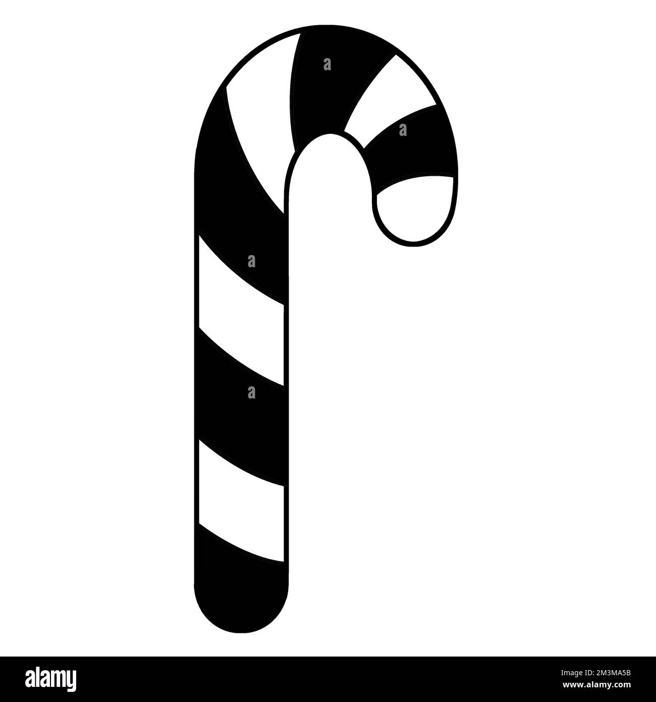 Canna di caramella . Illustrazione JPEG per adesivi, creazione di motivi, sfondo, carta da imballaggio, cartoline, modello di design, tessuto, abbigliamento Foto Stock