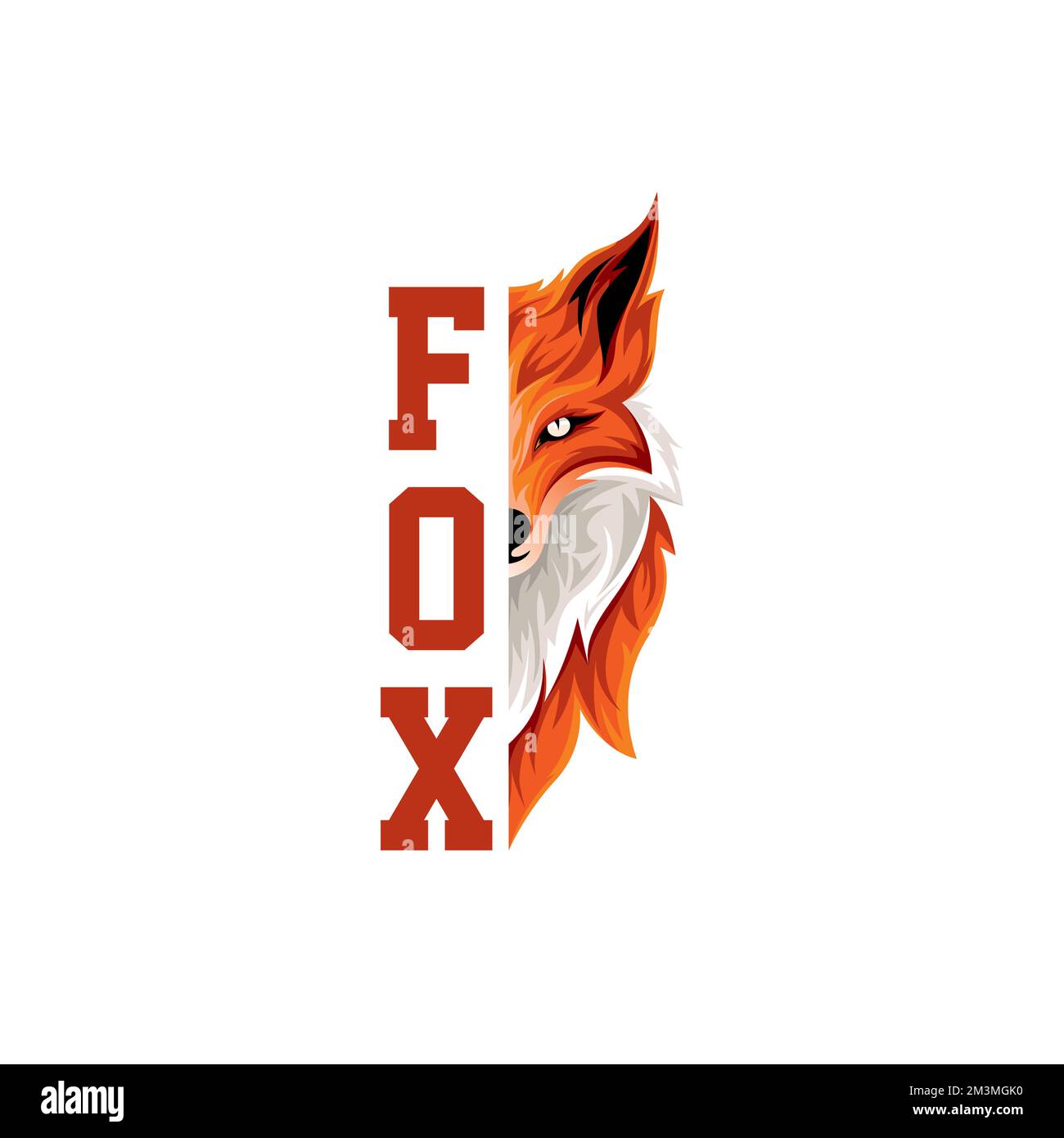 Disegno dell'illustrazione del vettore della volpe. Icona Fox. Design di lusso Fox Illustrazione Vettoriale