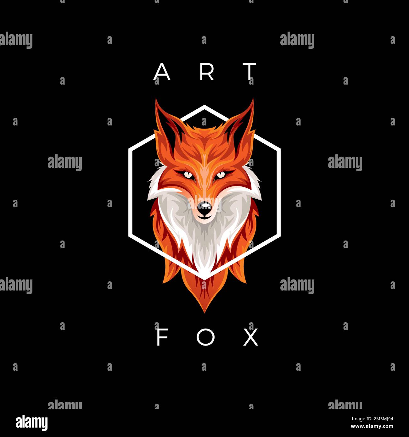 Disegno dell'illustrazione della volpe dell'arte. Logo Fox. Vettore Fox Illustrazione Vettoriale