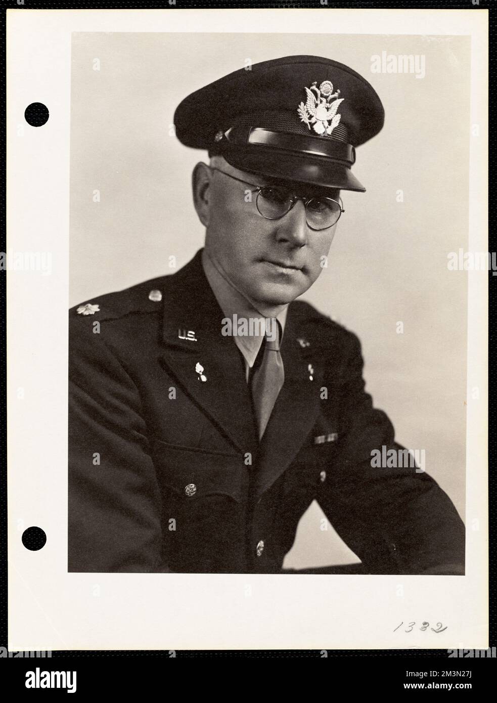 Ritratto di ufficiale militare , ufficiali militari. Record degli Stati Uniti Esercito operativo Foto Stock