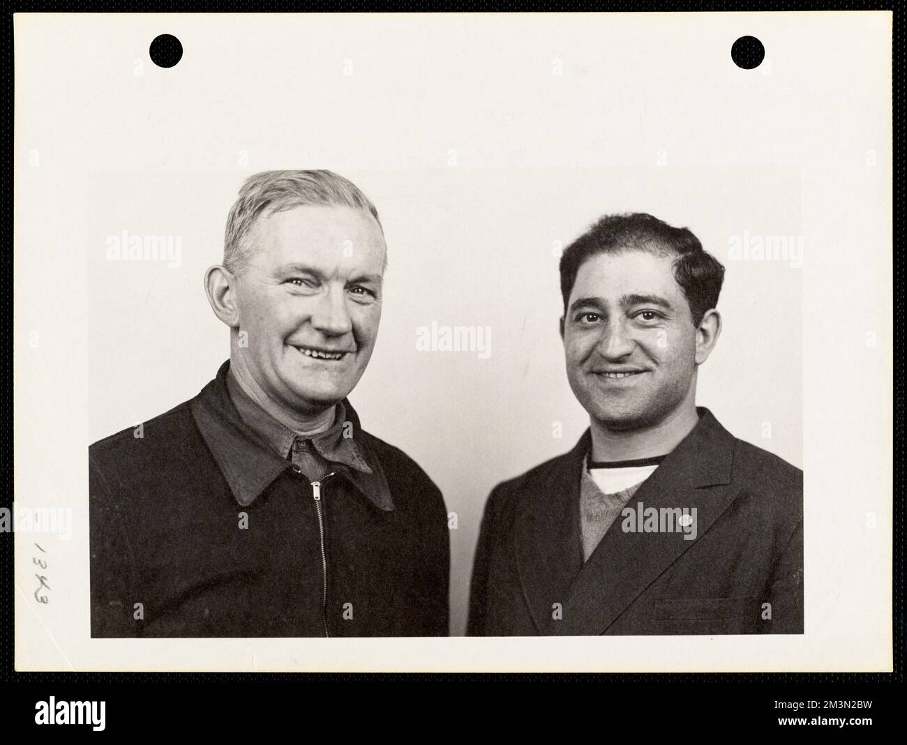 Ritratto di due uomini ,. Record degli Stati Uniti Esercito operativo Foto Stock