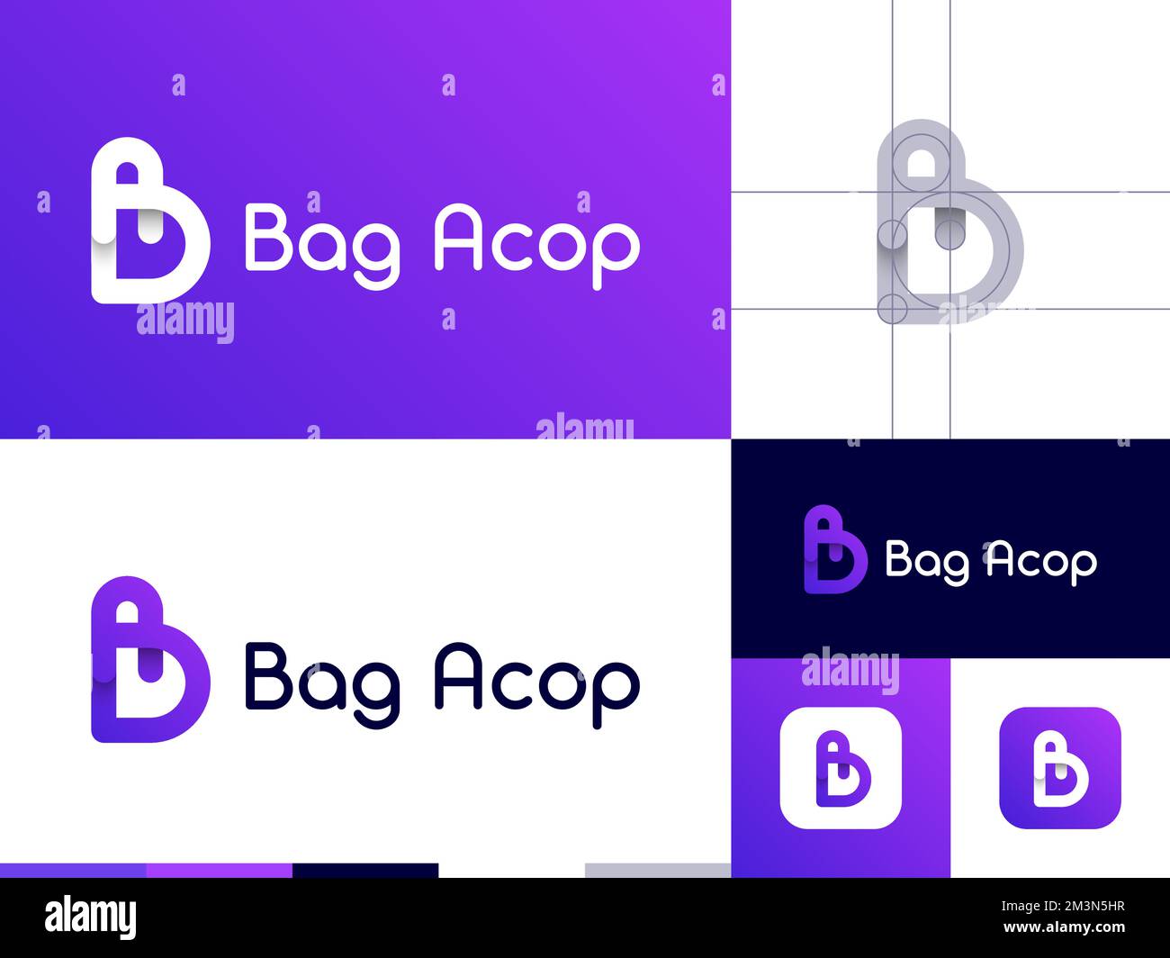 Concetto di logo BA. Lettere B e Un logo. Simbolo rotondo minimalista e creativo. Elemento di branding moderno. Simbolo dell'alfabeto grafico Illustrazione Vettoriale