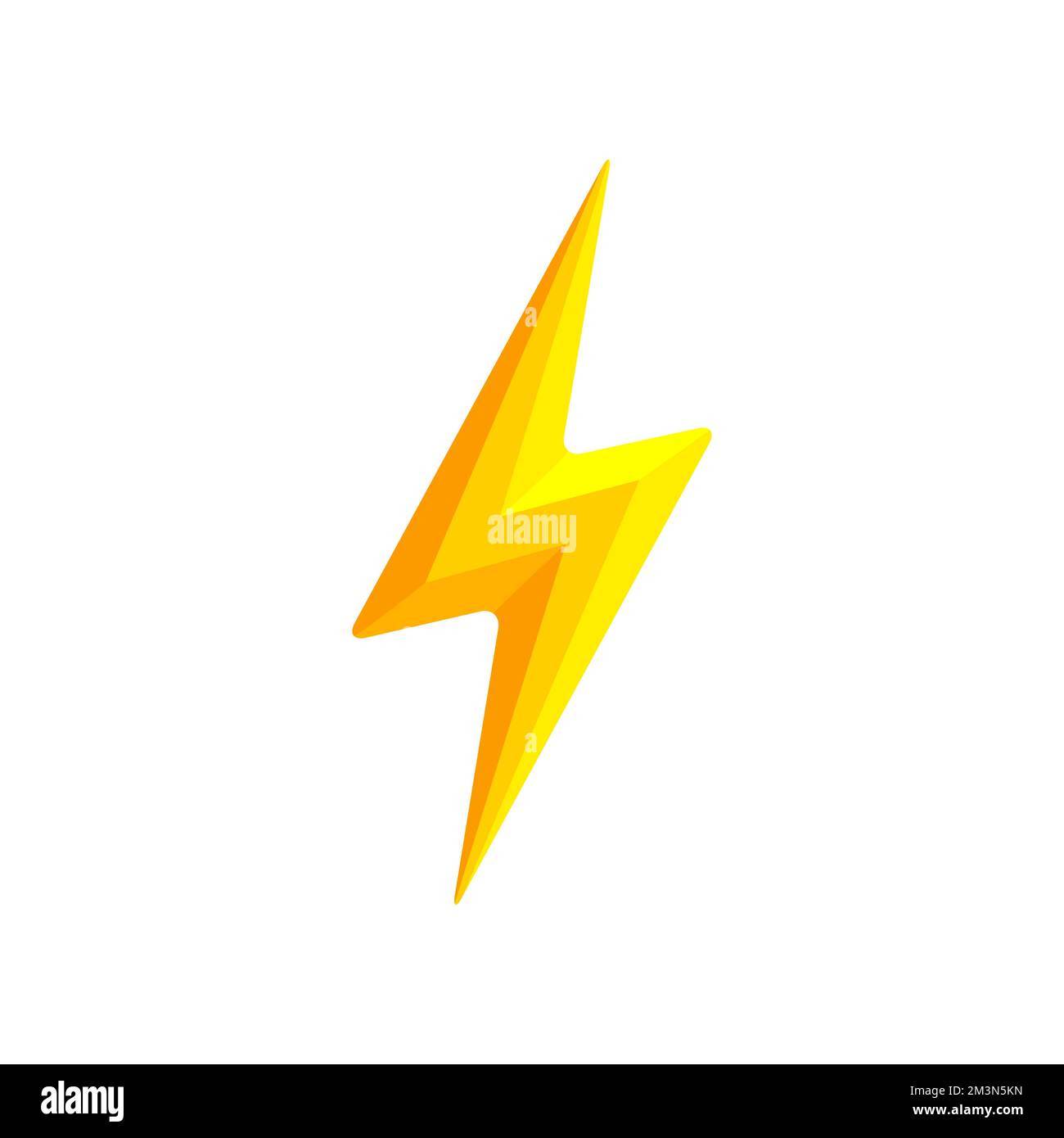 Icona del fulmine su sfondo bianco. Logo flash. Icona astratta gialla del bullone di illuminazione. Simbolo del vettore di energia velocità. Illustrazione vettoriale Illustrazione Vettoriale