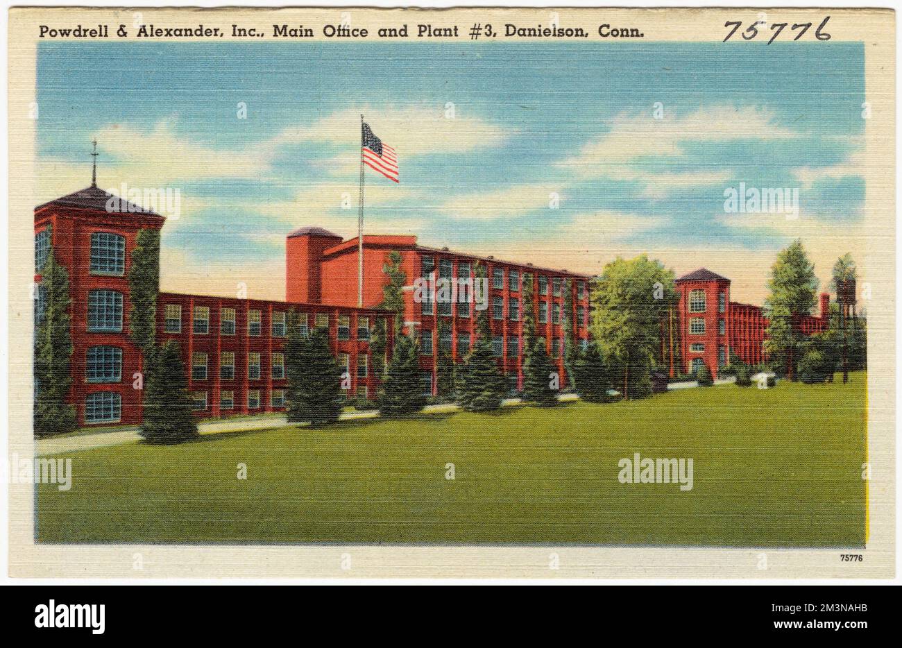 Powdrell & Alexander, Inc., sede centrale e stabilimento n. 3, Danielson, Conn , Industrial facilities, Tichnor Brothers Collection, cartoline degli Stati Uniti Foto Stock